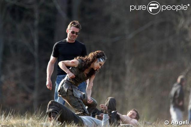 Olga Kurylenko, sur le tournage de 