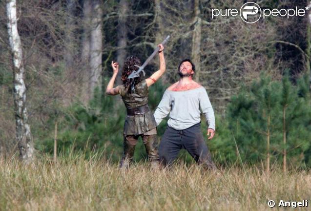 Olga Kurylenko, sur le tournage de 