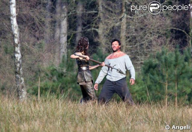 Olga Kurylenko, sur le tournage de 
