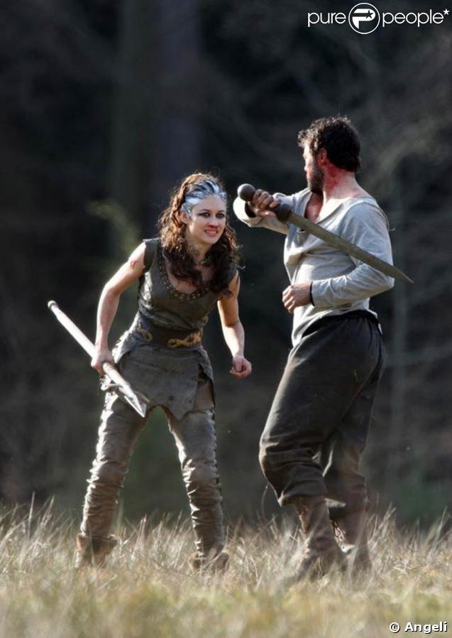 Olga Kurylenko, sur le tournage de 