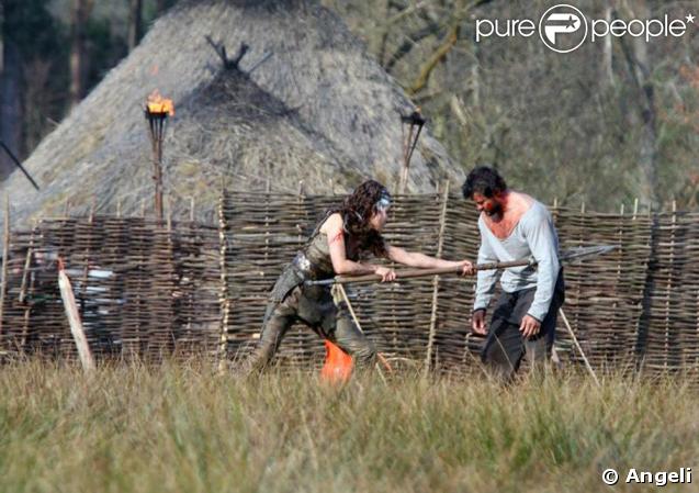 Olga Kurylenko, sur le tournage de 