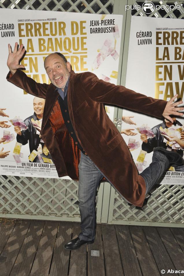 Jean-Pierre Darroussin pour la première à Paris du film Erreur de la banque en votre faveur le 2 avril 2009