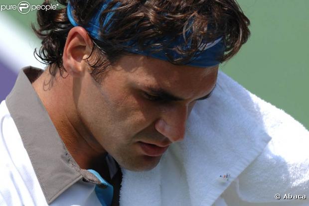 Roger Federer, éliminé en demi-finale de l'Open de Key Biscayne par Novak Djokovic...