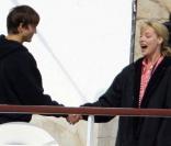 Ashton Kutcher et Katherine Heigl, sur le tournage de Five Killers, à Antibes, le 4 avril 2009 !
