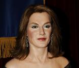 La statue de cire de Letizia d'Espagne présentée au musée de cire de Madrid le 6 avril 2009