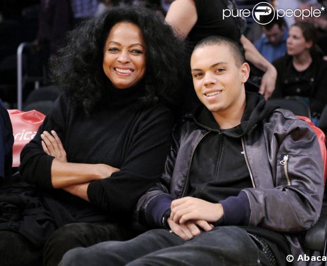 Evan Ross et sa mère la chanteuse Diana Ross