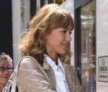 Jessica Alba arrive chez Tod's. 16/04/09