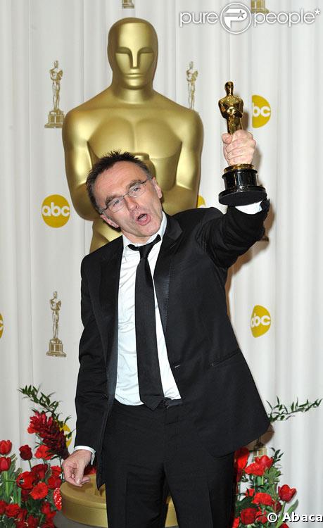 Danny Boyle, reçoit l'Oscar 2009 du meilleur film pour Slumdog Millionaire   