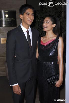 Dev Patel et Freida Pinto les héros du film de Danny Boyle oscarisé huit fois, Slumdog Millionaire