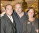 Antoine Duléry avec Monsieur et Madame François-Xavier Demaison à la soirée Tod"s donnée le 28 avril 2009, rue du Faubourg St Honoré.