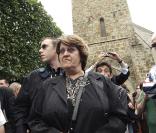 Marie-Christine Roger, alias Samantha Lemonnier, aux obsèques de Raymond Devos