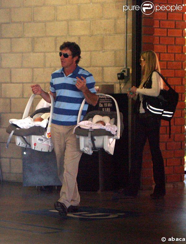 Dennis Quaid et ses jumeaux le 14/11/07