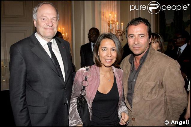 Michel Boyon et son ami avec Bernard Montiel hier soir à la soirée Africa 24 