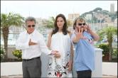 Les voix du film Kung Fu Panda , Jack Black, Angelina Jolie et Dustin Hoffman à Cannes en 2008