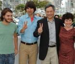 Emile Hirsch, Demetri Martin, Ang Lee et Imelda Stauton lors du photocall de Taking Woodstock, le 16 mai 2009