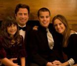Johna Travolta et Kelly Preston avec leurs deux enfants Jett et Ella 