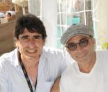 Joel Cantona et Patrick Bosso à la plage Vitamin Water à Cannes le 18 mai 2009