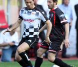 Jarno Trulli et Max Biaggi lors du 16e World Stars Football Match au profit de l'AMADE-Monaco