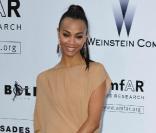 Zoe Saldana à la grande soirée de l'amfAR. 21/05/09
