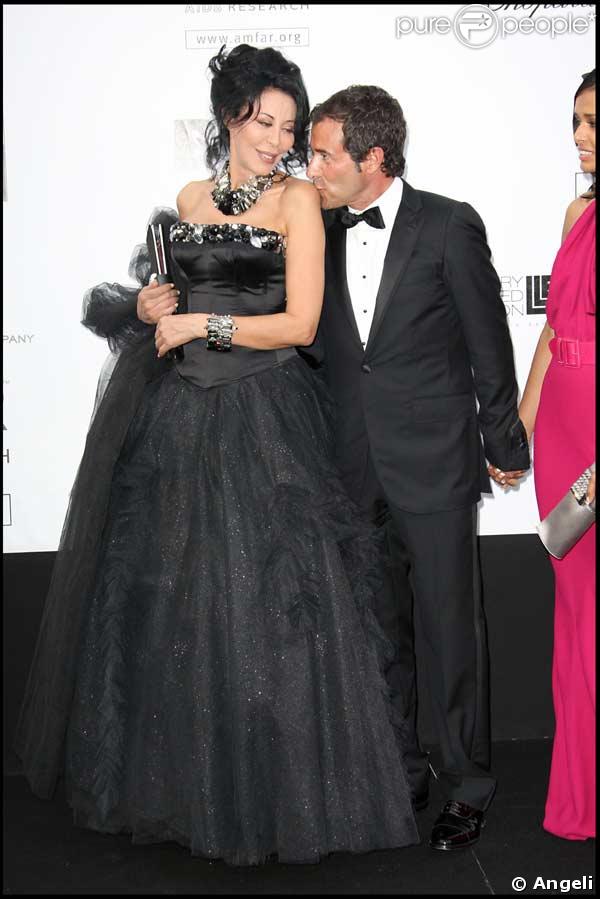 Yamina Benguigui et Bernard Montiel à la grande soirée de l'amfAR. 21/05/09