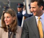 Letizia et Felipe d'Espagne à leur arrivée en Colombie hier