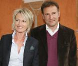 Sophie Davant et Pierre Sled à Roland-Garros. 28/05/09