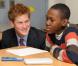 Prince Harry rend visite à des enfants défavorisés d'une école de Harlem, à NYC, hier