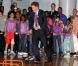 Prince Harry rend visite à des enfants défavorisés d'une école de Harlem, à NYC, hier