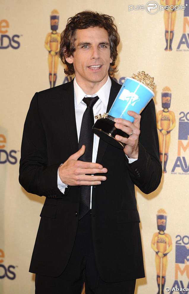 Ben Stiller récompensé aux MTV Movie Awards, le 31 mai 2009