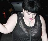 Beth Ditto à la sortie d'une soirée hier soir à Londres 