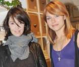 Zabou Breitman et Emilie Dequenne à l'inauguration de la boutique de vêtements LOFT, rue Yvonne Le Tac, dans le 18ème arrondissement