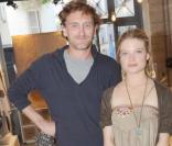 Mélanie Thierry et Jean-Paul Rouve à l'inauguration de la boutique de vêtements LOFT, rue Yvonne Le Tac, dans le 18ème arrondissement