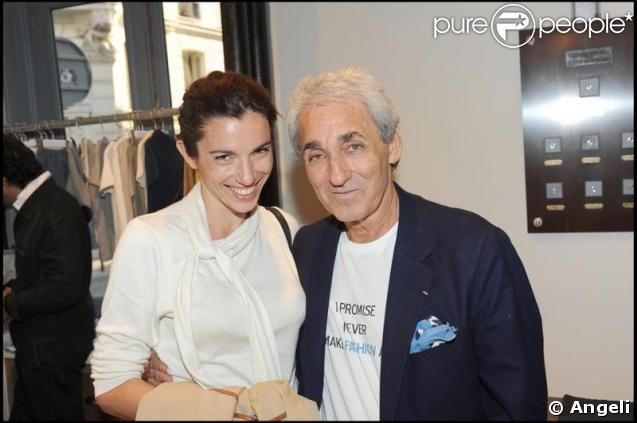 Aure Atika et Patrick Frèche à l'inauguration de la boutique de vêtements, rue Yvonne Le Tac, dans le 18ème arrondissement