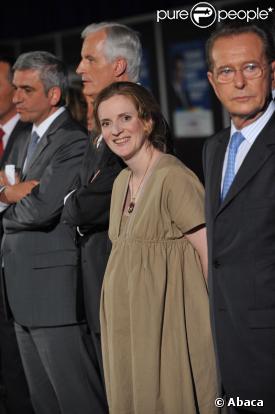  Michel Barnier, Nathalie Kosciusko-Morizet, Bruno Le Maire et Dominique Baudis  lors d'un meeting de l'UMP le 4 juin 2009, Porte de Versailles