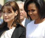 Michelle Obama hier en Normandie en compagnie de Carla Bruni 