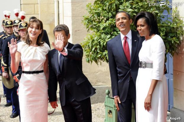 Barack et Michelel Obama hier en Normandie