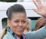 Michelle Obama et ses filles lors de leur visite de la Tour Eiffel