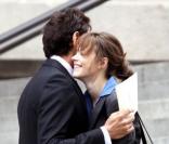 Rachel McAdams et Jeff Goldblum sur le tournage de Morning Glory devant le Metropolitan Museum à New York le 8 juin 2009