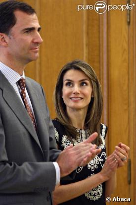 Letizia et Felipe d'Espagne à Madrid, le 10 juin 2009
