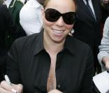 Mariah Carey arrive à Londres...