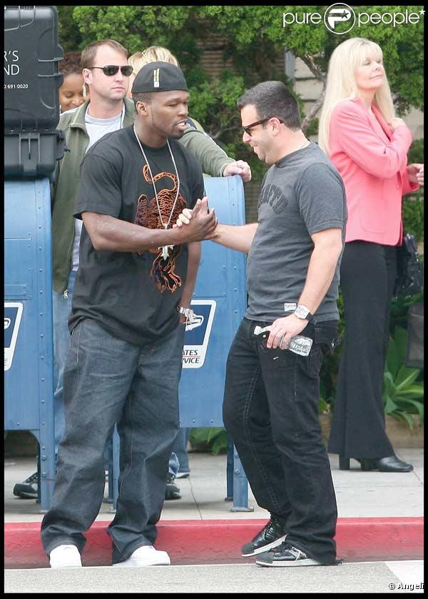50 Cent sur le tournage de la série Entourage, à Los Angeles