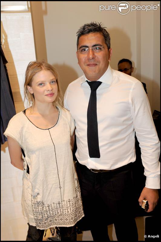 Mélanie Thierry et Michael Azoulay pour l'inauguration du concept-store American Vintage rue Tiquetonne à Paris le 16 juin 2009