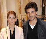 Cristiana Reali et Pascal Elbé pour l'inauguration du concept-store American Vintage rue Tiquetonne à Paris le 16 juin 2009