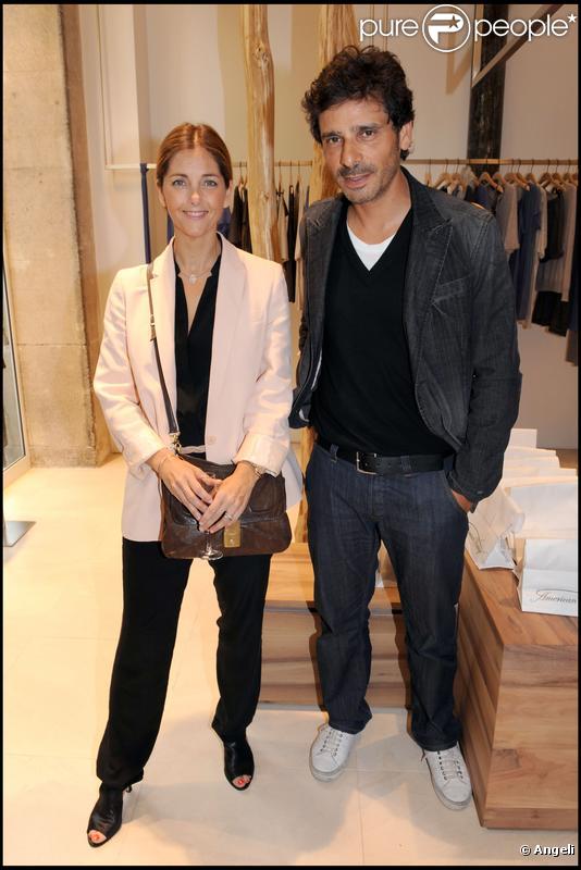 Cristiana Reali et Pascal Elbé pour l'inauguration du concept-store American Vintage rue Tiquetonne à Paris le 16 juin 2009