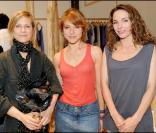 Marina Foïs, Emilie Dequenne et Claire Keim pour l'inauguration du concept-store American Vintage rue Tiquetonne à Paris le 16 juin 2009