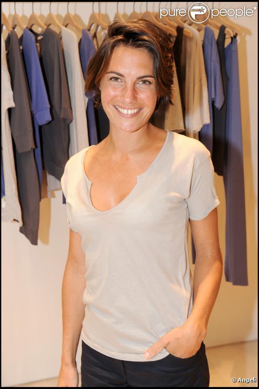 Alessandra Sublet pour l'inauguration du concept-store American Vintage rue Tiquetonne à Paris le 16 juin 2009