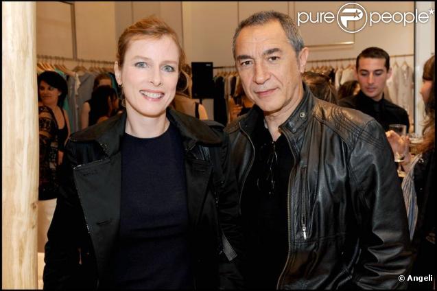 Karin Viard et Richar Berry pour l'inauguration du concept-store American Vintage rue Tiquetonne à Paris le 16 juin 2009