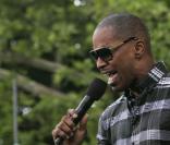 Jamie Foxx en concert dans le show télé Good Morning America depuis Central Park, New York, le 19 juin 2009