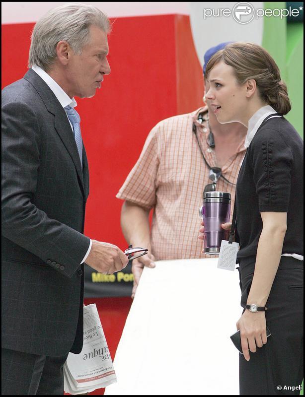 Harrison Ford et Rachel McAdams sur le tournage de Morning Glory à New York le 23 juin 2009