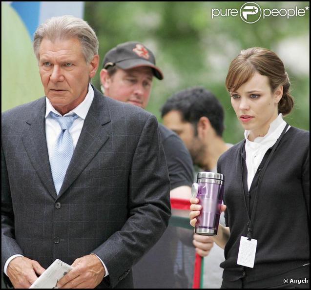 Harrison Ford et Rachel McAdams sur le tournage de Morning Glory à New York le 23 juin 2009